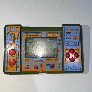 Casio Battle field Retro Game CG-440 1990 Handheld Japan Rare For Parts Only